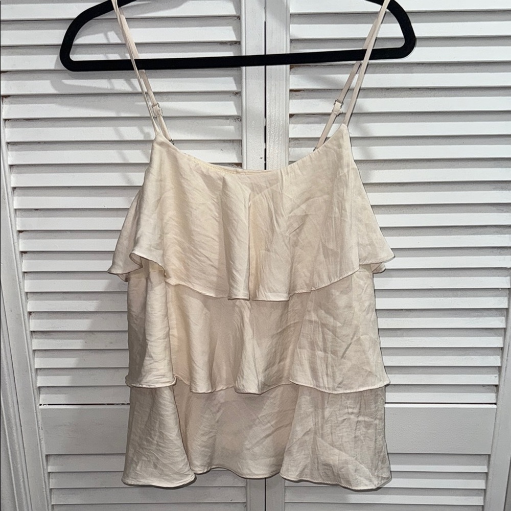 Mustard Seed Ivory Ruffle Camisole